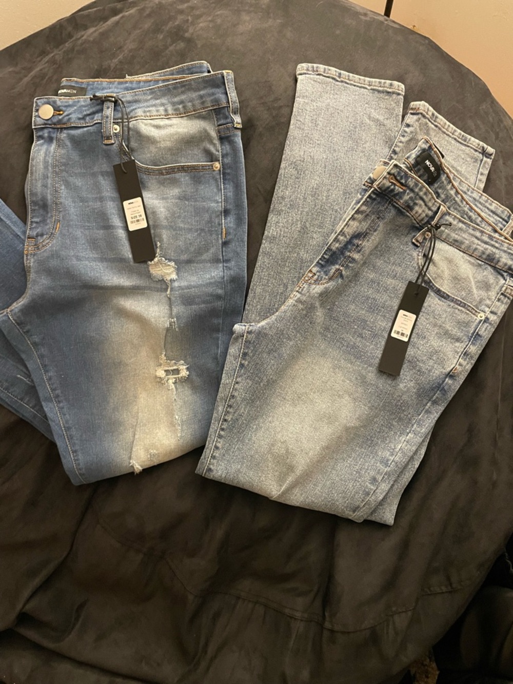Fashion Nova Men Skinny Jeans - Two Light Blue Washes